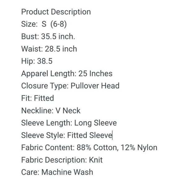 St. John's Bay - women’s V Neck Long Sleeve Pullover Sweater - Violet - Small - Picture 5 of 5